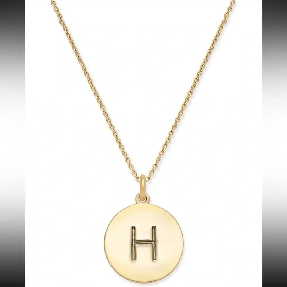 Kate Spade New York Initial Pendant Necklace H Gold